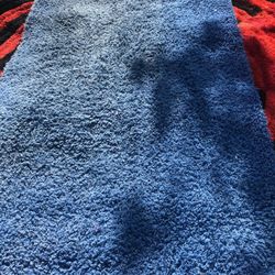 Blue Shaggy Rug 5x7