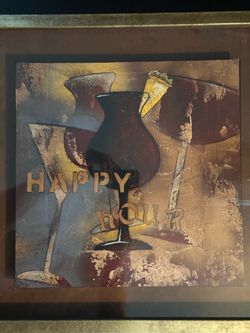 Happy Hour Framed Wall Art Print