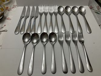 IKEA Stainless Cambridge Flatware Set 20 Pcs Service For 4 Knife Spoon Forks Tea