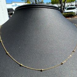Jewelry 14k solid Yellow Gold roll ball link 18” Chain necklace 1.00 grams 1.20mm