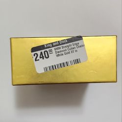 Gold Gods 8mm Straight Edge "Diamond" Cuban Chain "White Gold" 22 in. 