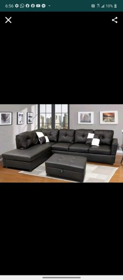 Sectional and ottoman