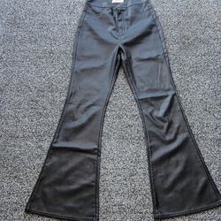 Vibrant M.I.U. Leather Style Jeans
