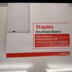 Staples Dry-erase Board 23x35 (NEW IN PLASTIC)