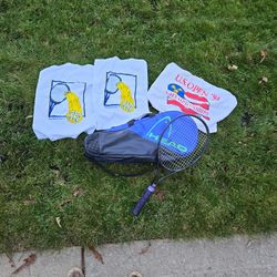 90's Head Tennis Racket & Bag Set With 3 Vintage Towels