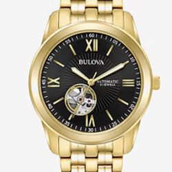 Bulova Classic Mens Automatic Gold Tone Stainless Steel Bracelet Watch