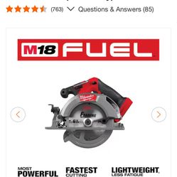 Milwaukee  M18 FUEL 18V Lithium-Ion Brushless Cordless 6-1/2 in. Circular Saw (Tool-Only)