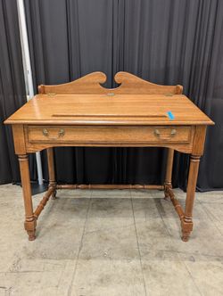 Traditional Wood Drop-Front Desk with Turned Legs