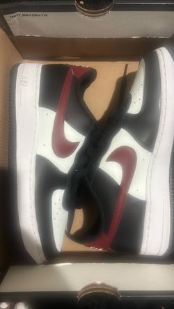 Nike Air Force 1 Low (GS) Black/Dark Team Red – Size 6Y (New in Box)