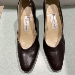 Brown Etienne Aigner Leather Pumps Size 8M