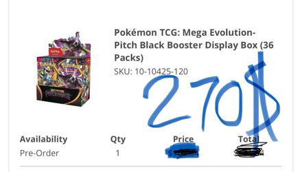 Pokemon Pitch black booster display box  pre order