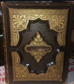 1882 Antique Parallel Family Bible -Huge Book