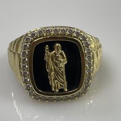 San judas gold ring  149797-1 
