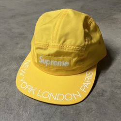 Supreme New York 🇺🇸 YELLOW 5-Panel Strap-Back Camp Hat OSFA