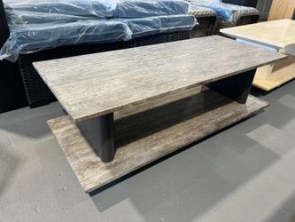 Stone Coffee Table for outdoor indoor W: 43.5 X H: 14” x D: 18” Grey Color