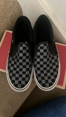MENS VANS ASHER DELUXE CHECKERBTECTILE SZ 8 PREOWNED