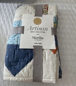Martha Stewart Artisan Quilt Collection Euro Pillow-sham Multi Starburst