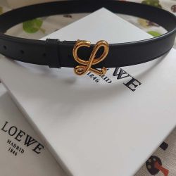 Loewe Womens Black Leather Belt 