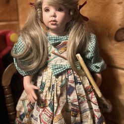 Vintage Handmade Porcelain Child Doll