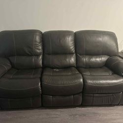 Reclining Leather Sofa. 