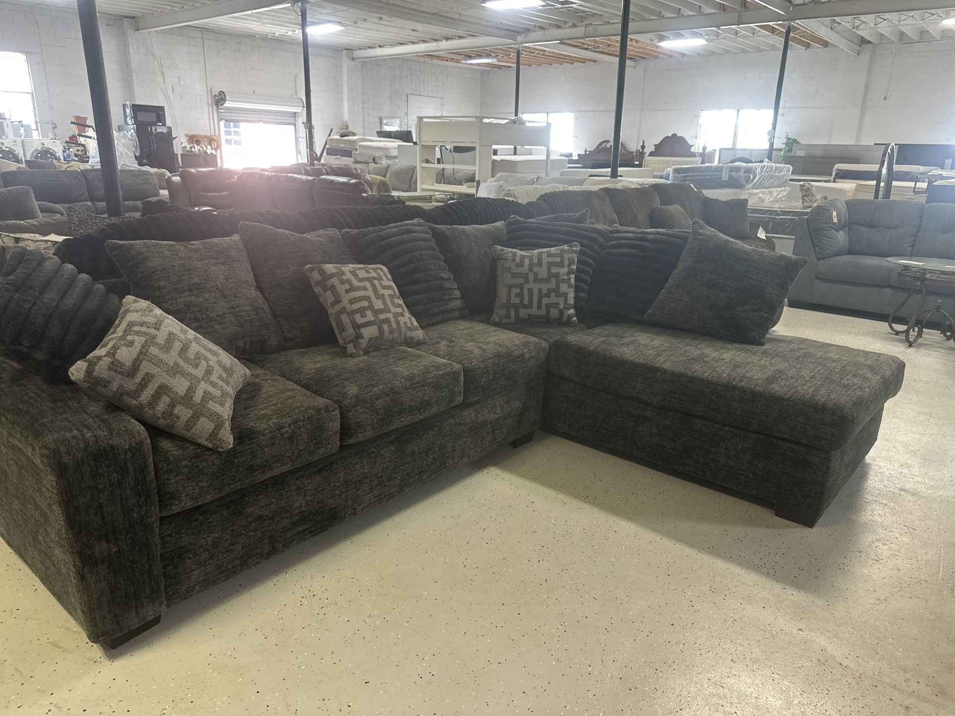 New sectional 118” by 88” $1299