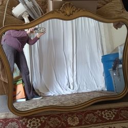 Antique Gold Trim Wall Mirror