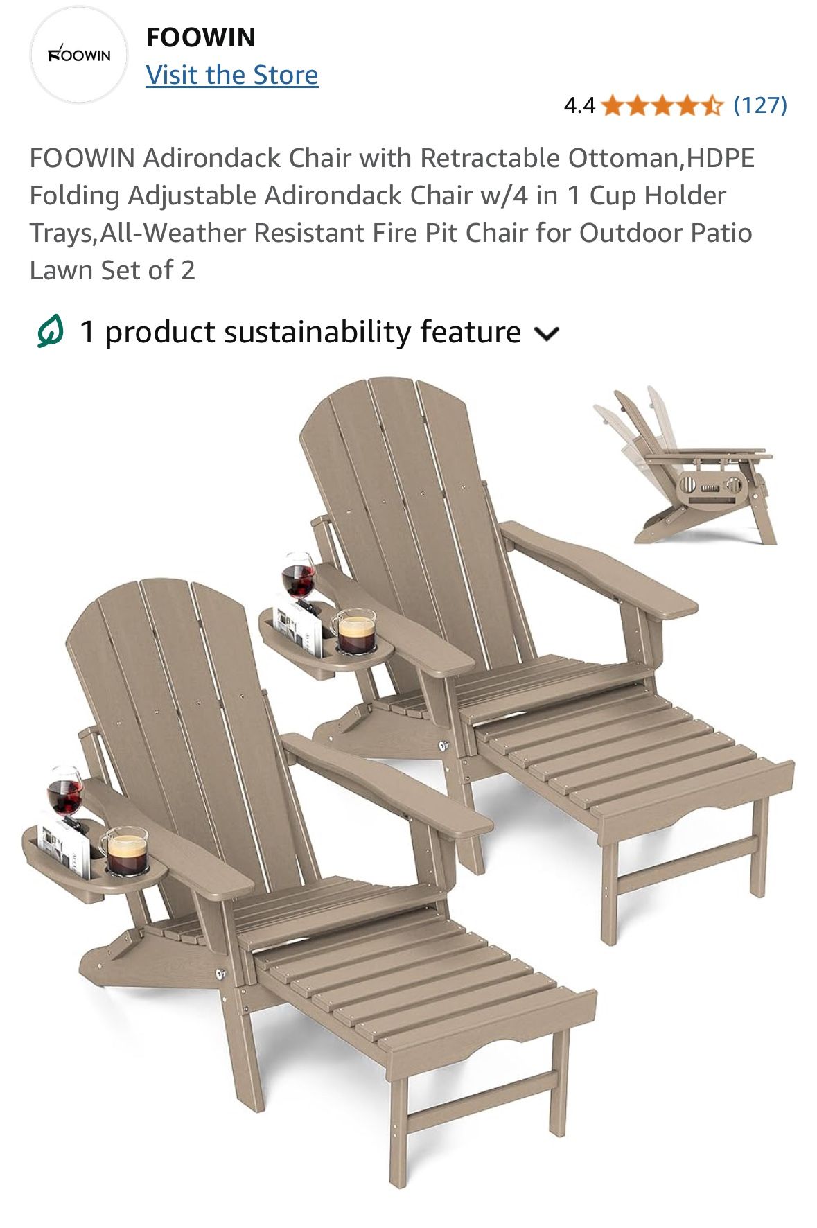 (2) Adirondack Chairs