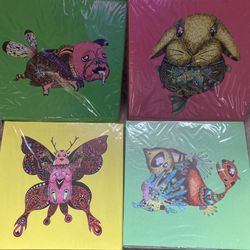 High Definition Wall Art 4 Panels 12X12 Inches Canvas Prints for Bedroom Living Room Bathroom Wall Decor