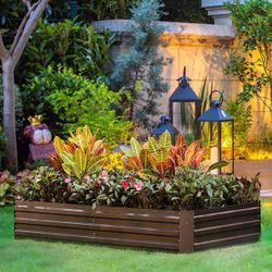 6x3ft Galvanized Raised Garden Bed Rectangular Gardening Planter Box Outdoor Planting Bed,PL913