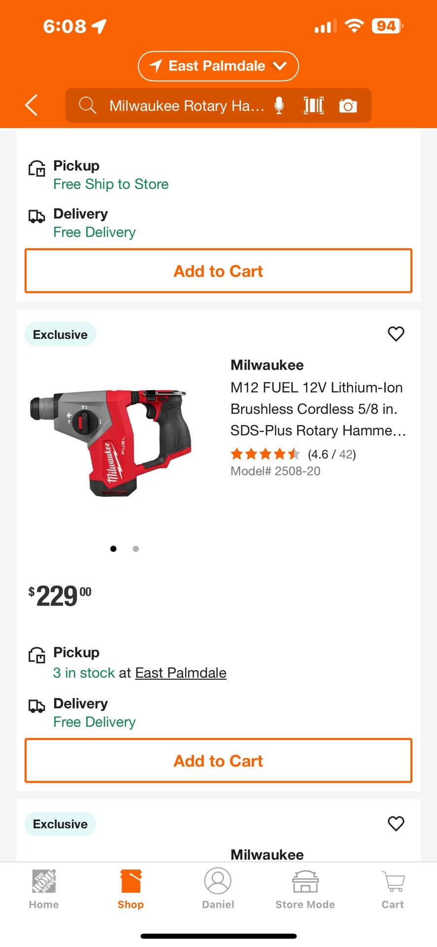 Milwaukee M12 Rotary Hammer