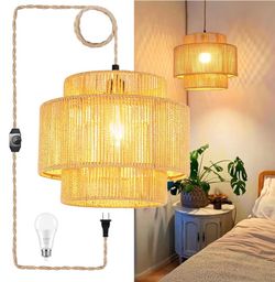 QIYIZM Plug in Pendant Light Hanging Lights - K281