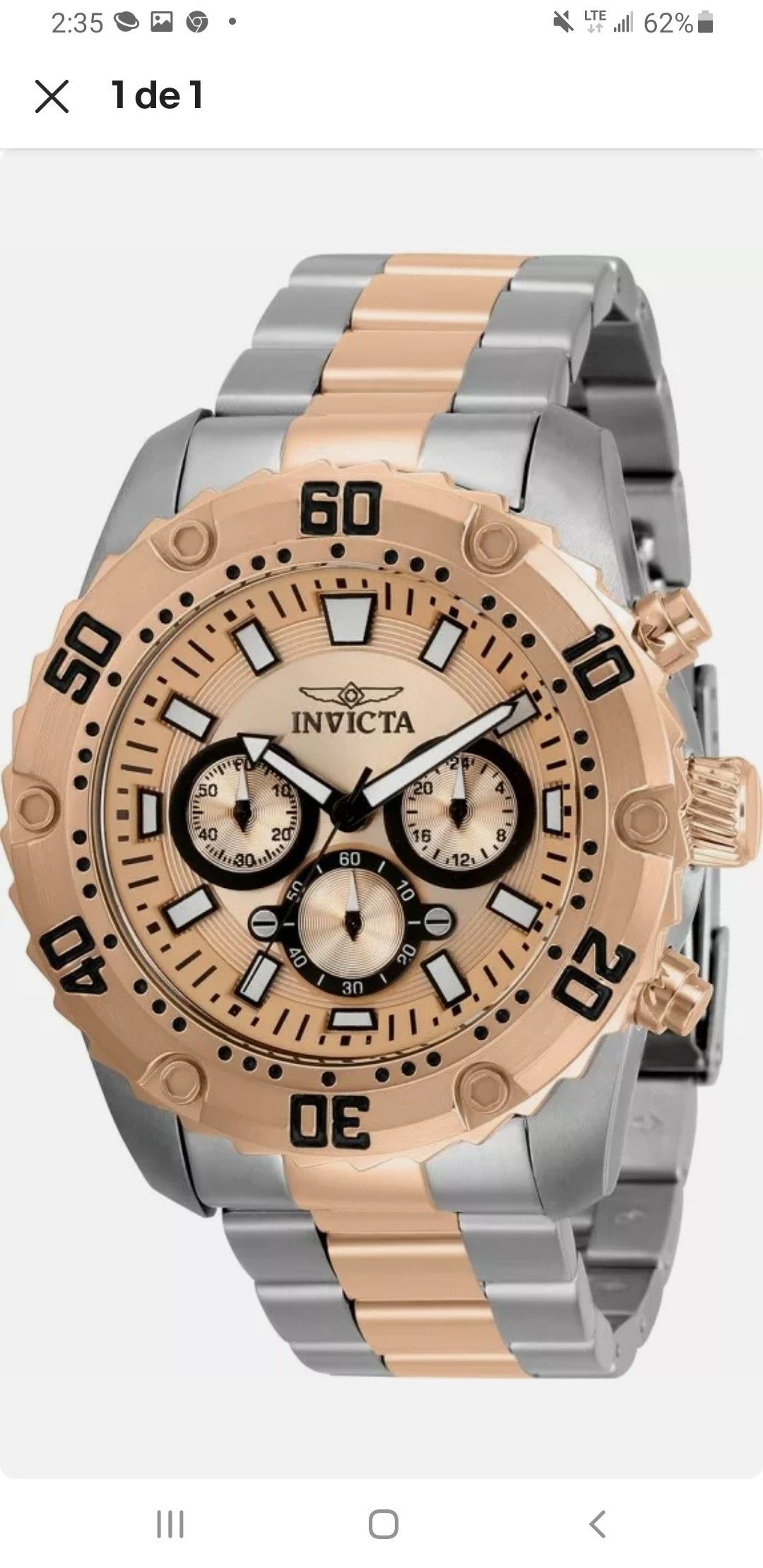 New watch invicta stainless steel for men in box