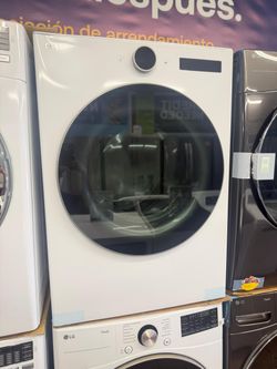 LG 7.4 Cu. Ft. Vented SMART Stackable Electric Dryer in White with TurboSteam and Sensor Dry Technology