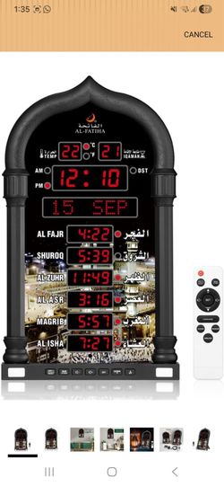 Azan Clock, LED Muslim Prayer Clock