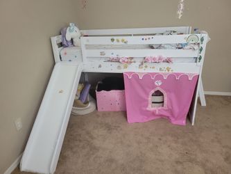 Disney Princess Fairytale Twin Loft Bed with slide