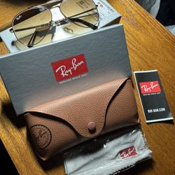 Gold Ray-Ban Aviator sunglasses NEW