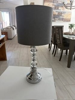 Gray table lamp- 22in
