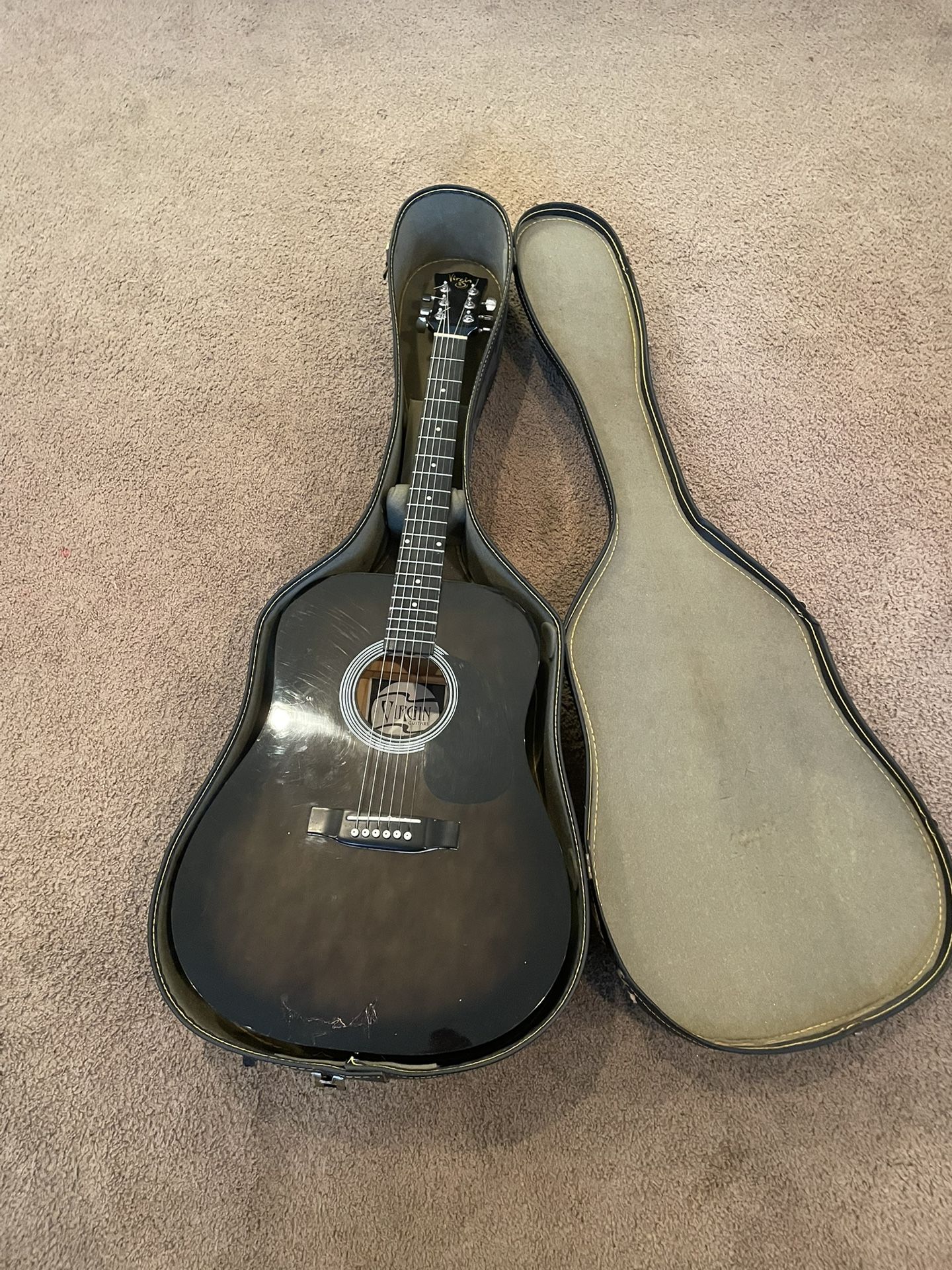 Acoustic Blackburst Dreadnaught Guitar