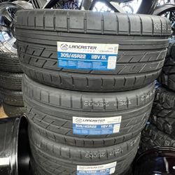 305 45 22 Tires New Set 