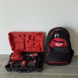 Milwaukee M18 Hammer Drill Set And Backpack