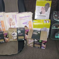 Newborn Bag Diapers Soothing Cuddler and Bottles