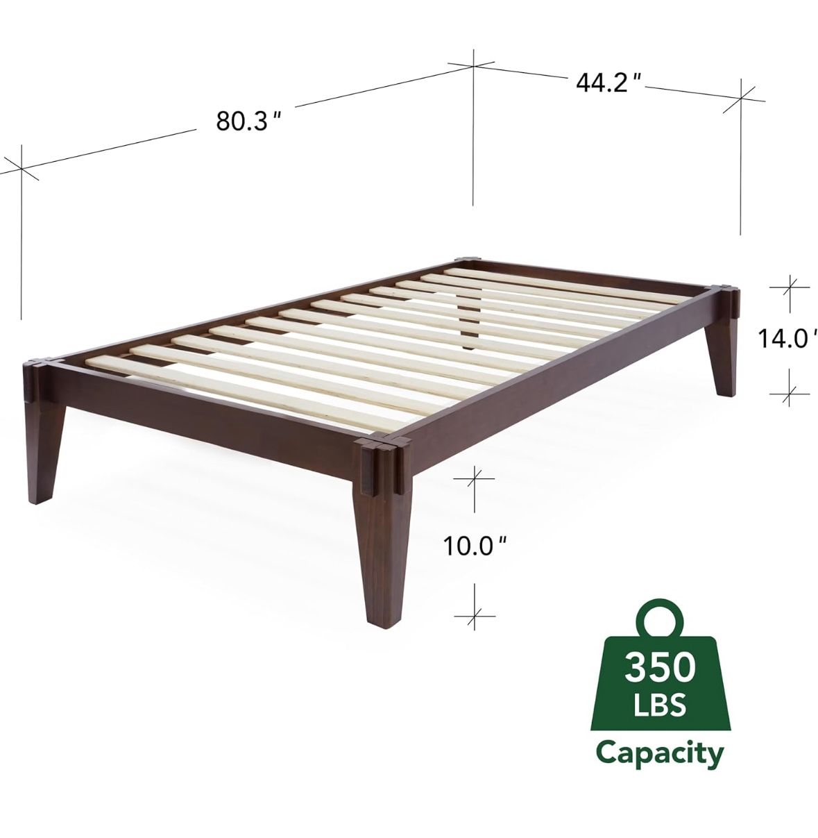 Solid Wood Japanese Joinery Bed Frame. Minimal Tools Needed And Easy Assembly