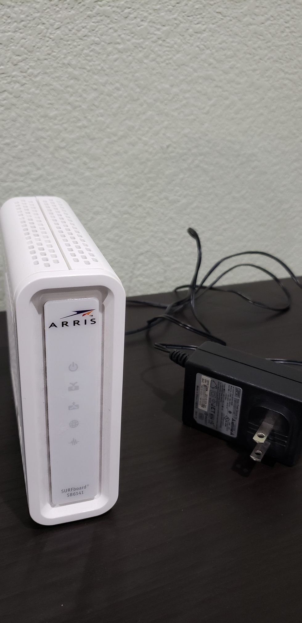 Motorola SB6141 cable modem. Works with Cox.