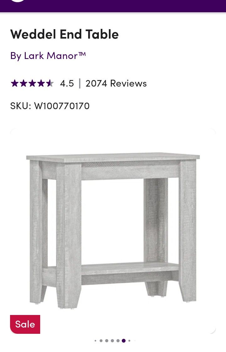 New In Box End Tables