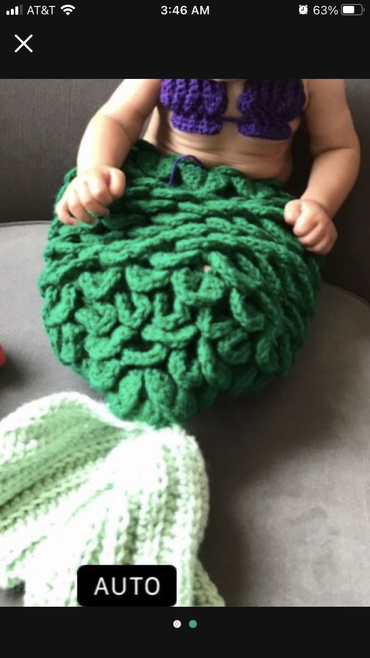 Mermaid Crochet Costume 