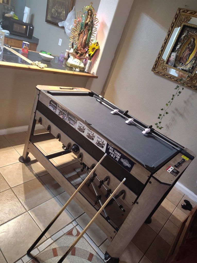 3 In One Pool Table Air Hockey And Soccer