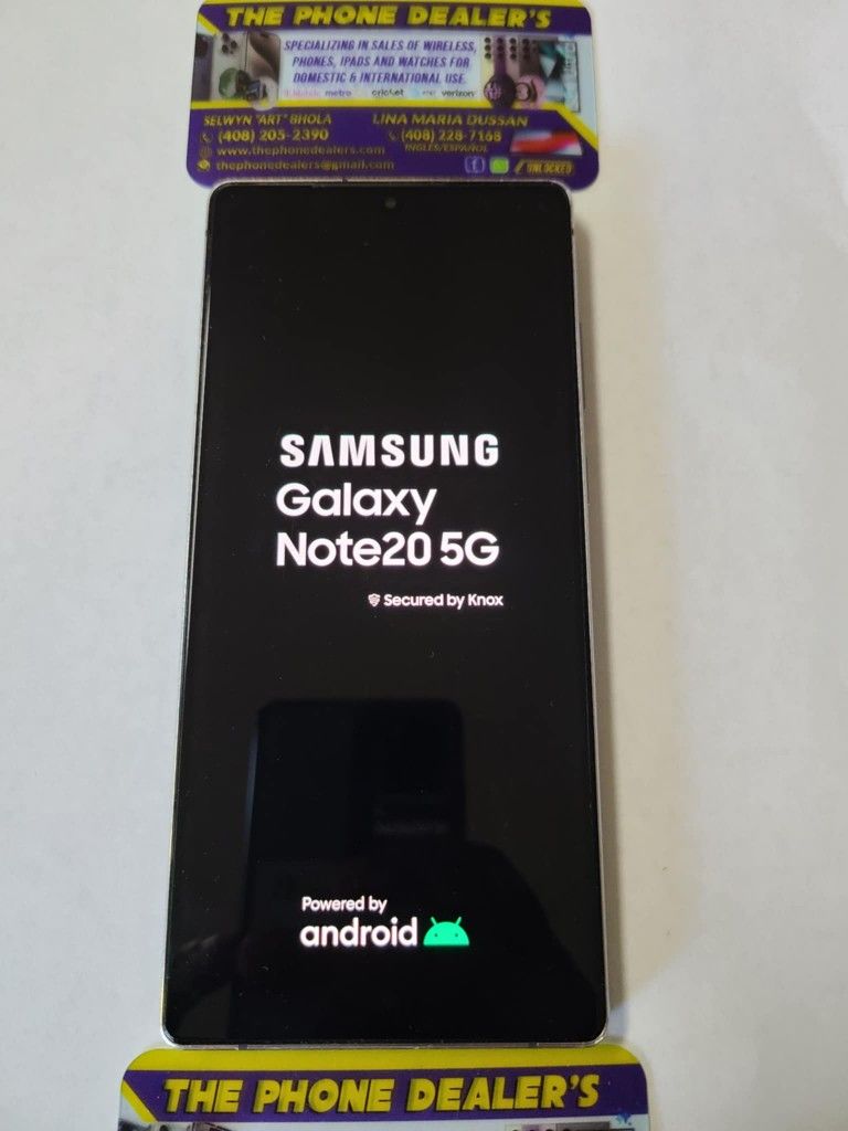 Unlocked Samsung Note 20 128g 5g Excellent Clean Imei