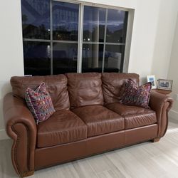Leather Sofa And Love Seat 