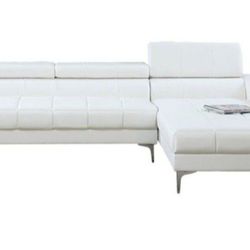 Brand New White  Leather Modern Style Sectional Sofa 