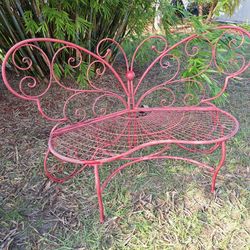 Metal Butterfly Bench
